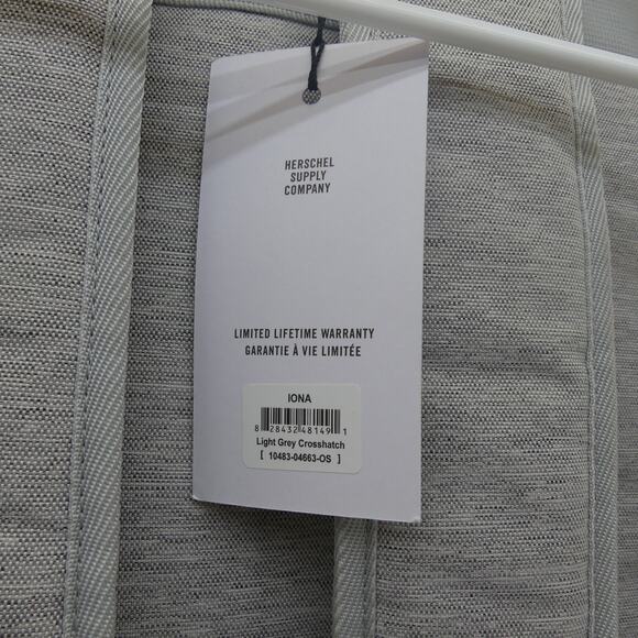 Herschel Supply Co. Survey Backpack Light Grey Crosshatch Laptop Book Bag- NWT - Picture 4 of 8